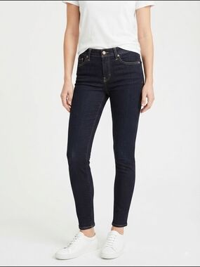 J.Crew Toothpick Ankle Jeans, Dark Wash Indigo Size 29 USA Made